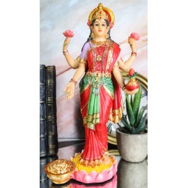 Beautiful Lakshmi Statue Deity of Beauty Hindu Goddess of Wealth Prosperity