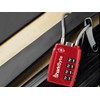 SharkByte TSA Approved Suitcase Locks - 4-Dial Security Travel Combination