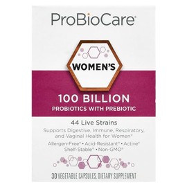 ProBioCareProbiotic for Women 100 Billion CFUs, Supports Digestive, Immune & Gut Health Promotes Healthy Microbiome Balance & Nutrient Absorption (30 Vegetable Capsules)