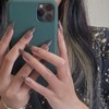 French Leopard Print Pointed Toe Ultra Long Ballerina False Nails,