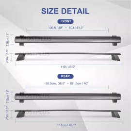MOSTPLUS 2PCS Roof Rack Crossbars Luggage For 2011-2020 Jeep Grand Cherokee w/ Side Rails