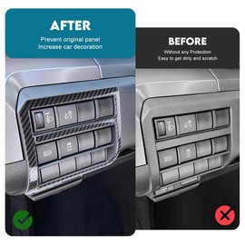 INTGET Multi-Function Button Panel for Toyota Tacoma Accessories 2024 2025 ABS Plastic Interior Decoration for SR/SR5/TRD PreRunner/Sport/Off-Road (Carbon Fiber, Headlight Switch Panel Cover)