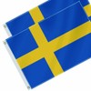 Sweden Small Flag,12×18 Inch Two Layer Fabric Small Banner,1×1.5 FT