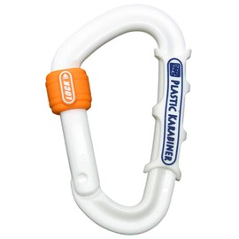 YKK BBC Carabiner Large Special Mini Compact Key Holder Plastic Lightweight Rust Resistant Made in Japan, white