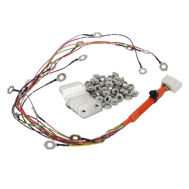 Hybrid Battery Wire Harness with Stainless Bus Bars & Flange