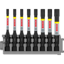 Bosch Accessories Bosch Professional 8-Piece Screwdriver Bit Set Torx (Impact Control, T Bits - Length: 50 mm, Pick and Click, Accessories Impact Driver Drill)