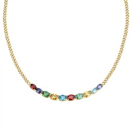 Morellato Colours of women's necklaces in steel, brass, zirconia - SAVY01, Alloy Steel, Zircon