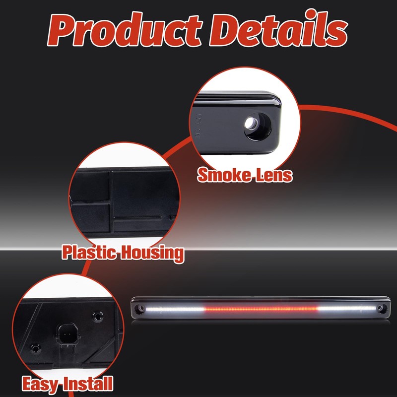 Centika Led Smoked lens Tailgate Marker Lights Compatible with 2017