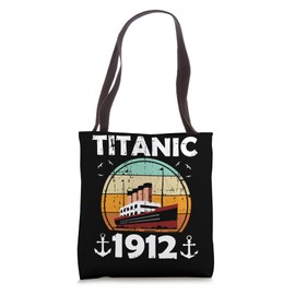 Titanic 1912 Vintage Ocean Liner Retro Cruise Ship Tote Bag