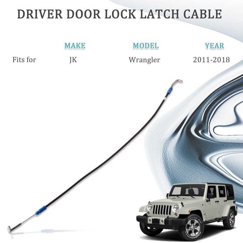 Unikpas Driver door Latch Cable Compatible for Jeep Wrangler JK