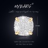 MYEARS Women Stud Earrings Gold Square Cluster Cubic Zirconia 14K