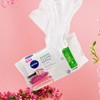 NIVEA 3in1 Caring Cleansing Wipes Dry Skin (25 sheets), Plant-Based