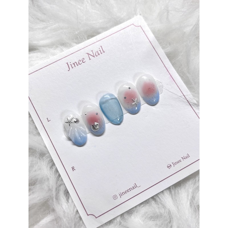 Mermaid Nail Tips - Coffin / 머메이드 네일팁 - 코핀