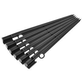 sourcing map Irrigation Drip Support Stakes 200mm Length PP Plastic Black for 1/4" Tube Hose for Gardening Patio Lawn Pack of 25
