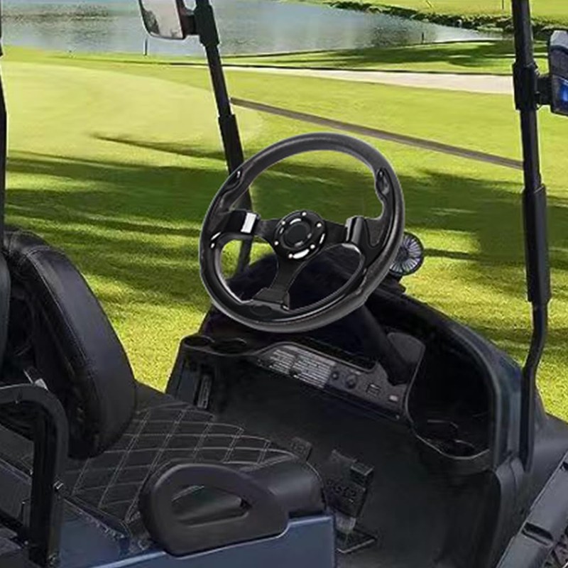 Universal EZGO Steering Wheel with Black Aluminum Frame Golf Cart