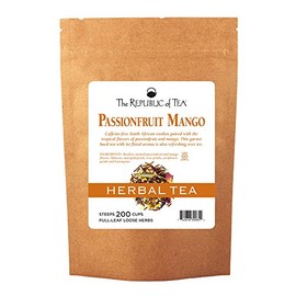 The Republic Of Tea Passionfruit Mango Red Full-Leaf Tea, 1 Pound / 200 Cups