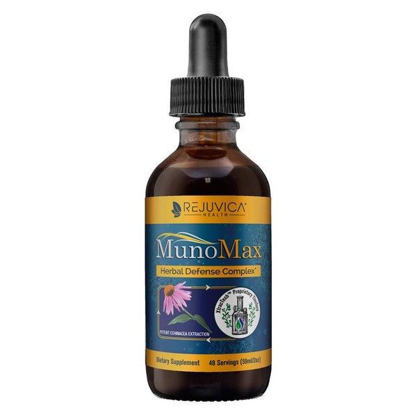 MunoMax - Real Advanced Immune Support - All-Natural Liquid Formula for 2X Absorption - Elderberry, Echinacea, Astralagus, Goldenseal, Turmeric and More