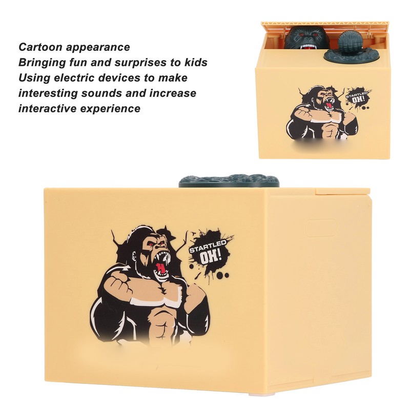 Kids Piggy Bank Cartoon Design Fun Interactive Coin Saving Toy