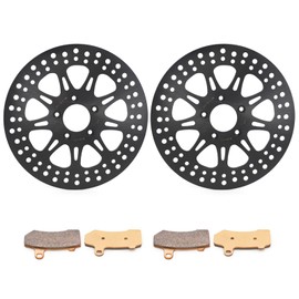 11.8" Front Brake Rotors Discs Pads for Harley TRIKE 2009-2013 V-ROD 2007-2009 TOURING Road Glide Ultra Custom Road King Classic Electra Glide 2008-2020