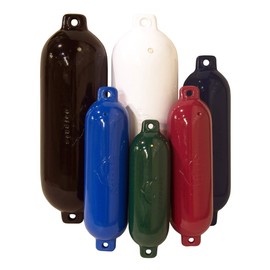 Dock Edge + Inc. Twin Eye Dolphin Smooth Boat Fender (6.5 x 23-Inch, Navy Blue)