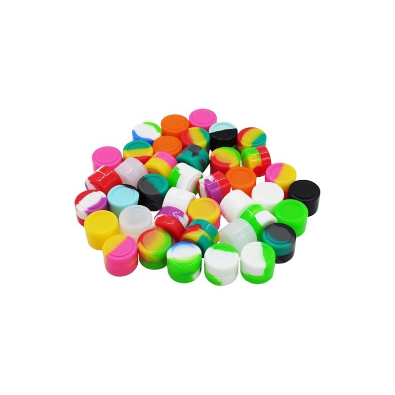 KUVIS 2ml Silicone Wax Containers Concentrate Non-stick Jars Multi-use (30)