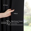 PONY DANCE Black Kitchen Blackout Curtains Over Sink, Short Curtains