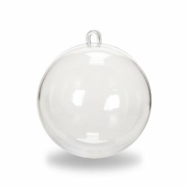 Darice Plastic Ball Ornament, 70mm, Clear -1 Ball