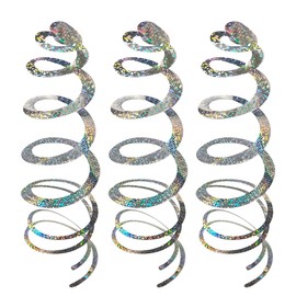 WUSJCOF Taubenabwehr Taubenschreck Balkon 3er Set Funkelnde Windspirale Vogelabwehr Reflektierend Vogelschutz Windspiel Garten 50cm