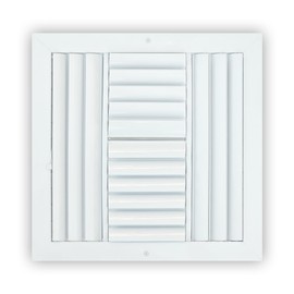 Aluminum 12 x 12 Inch 4-Way Adjustable Air Vent Cover & Deflector for HVAC, Ceiling Vent Covers, Register, Grilles & Vents, AC Vent Covers Ceiling - Improve Airflow in Your Home or Office