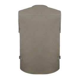 OU YA WOLF Men's Poplin Outdoors Travel Sports Multi-Pockets Work Fishing Vest