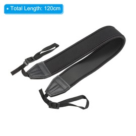 PATIKIL Camera Strap, 1.6" Wide Neoprene Adjustable Soft Elastic Shock-proof Neck Shoulder Rope Holder for Outdoor Photography Camera, Black