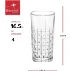 Bormioli Rocco Bartender 16.5 oz. Este Cooler Drinking Glasses, Clear,
