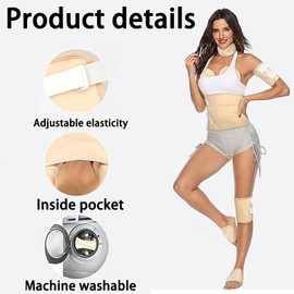 Limeow Pack of 9 castor oil wraps, castor oil pack, castor oil pad, reusable castor oil packs, castor oil, pack for women with Velcro fastener for detoxification of the liver (without castor oil)