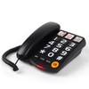 EBTOOLS Teléfono con Cable de Botón Grande con Timbre Extra