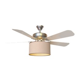 FANTASTIC SHADE CLIPS, DIY, Hand Made Linen, Ceiling Fan Drum Shade, Complete Bundle (works with most existing fan light kits) Light Mocha