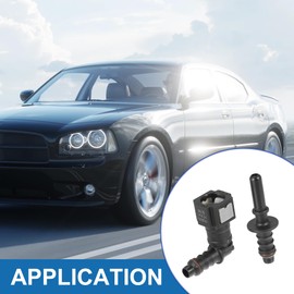 A ABSOPRO 90 Degree Fuel Line Hose 1/4 6.3mm SAE to 5/16 8mm Quick Release Connector Disconnect Hose Nylon (Set of 2)