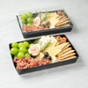 Restaurantware Matsuri Vision Rectangle Black Paper Large Sushi Tray -