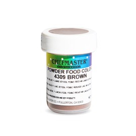 Chefmaster Brown Dry Powder Candy Color | Vibrant Shades | Chocolate, Macarons, Fondant | Decorating | Professional-Grade Dye | Easy-to-Use | Manufactured in USA | 3 grams