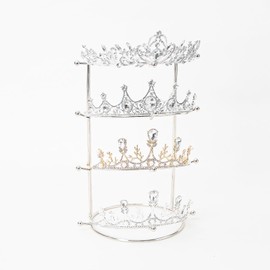 KunGe Crown Display Stand, Tiara Display, Headband Display Stand, Hair Accessories Organizer, Crown Storage Organizer Jewelry Holder for Women Girls