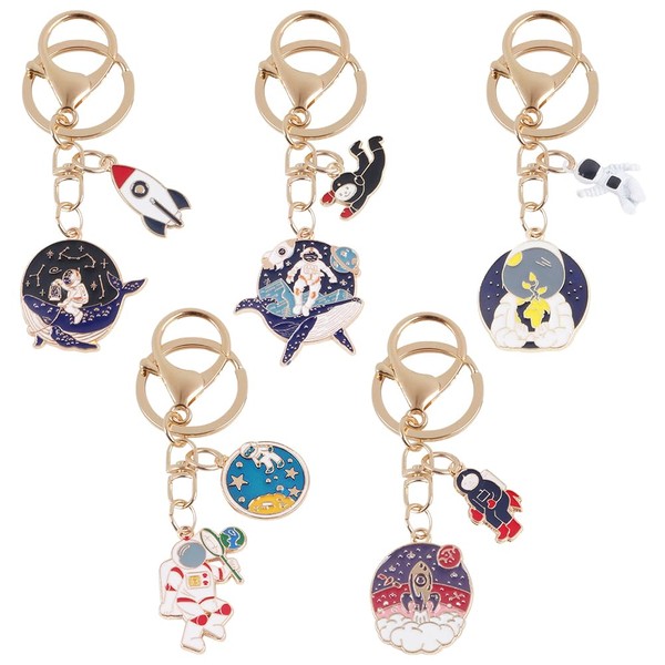 OVYALCJ 5 pcs Astronaut Keychain, Keychain, Cool Astronaut Keychains Pendant,