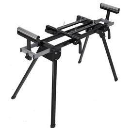 PioneerWorks Miter Saw Stand, 440 Lbs Load Capacity Saw Stand with Durable Iron Skeleton frame, , 76-4/5'' Max Sliding Rail, Quick to Install and Remove, Compatible & Portable, Compatible with Most