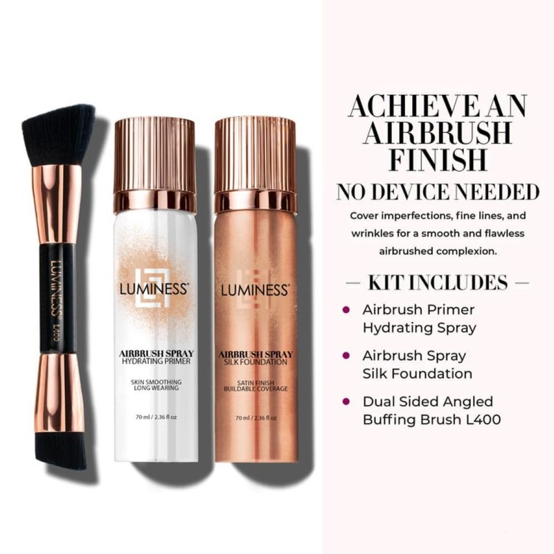 LUMINESS Airbrush Spray Silk Foundation Starter Kit - Fair -