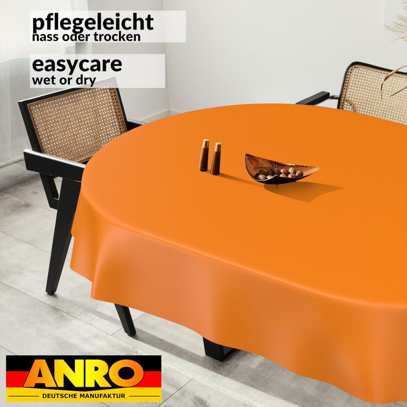 ANRO Oilcloth Tablecloth, Washable, Oilcloth, Garden Tablecloth, Outdoor, Indoor, Oval,