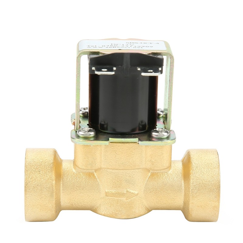 DC 12V Brass DN15 G1/2 Normal Closed Copper Body Water