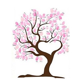SwirlColor Wedding Fingerprint Tree Signature Guest Book Sign in Figure