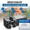 KD-TECH Stabiler Sonnenschirmhalter - Sonnenschirmständer für Balkon eckige Geländer -