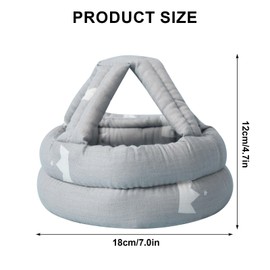 Dokpav Casco para Niños Antigolpes, Casco Protector de Cabeza para Bebe, Seguridad para Niños para Proteger Cabeza Ajustable, Gorro Protector Transpirable para Aprender a Caminar (Gris)