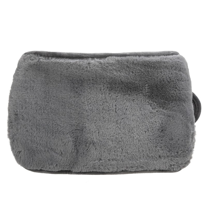 Uterus Warming Waist Belt Dark Gray Adjustable Thick Soft Plush