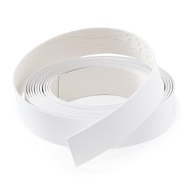 FAKILO PVC Edge Banding 7/8 inch x 10 ft Veneer Edge Banding White with Hot Melt Adhesive Pre - glued Iron on Edging Tape Trim for Cabinet Plywood Repairs and Furniture Restoration