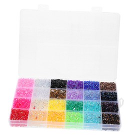 minkissy 24000pcs 3mm Flatback Nail Rhinestones Kit 24 Colors AB Gems for DIY Nail Art Jewelry Making and Craft Decoration for and DIYers